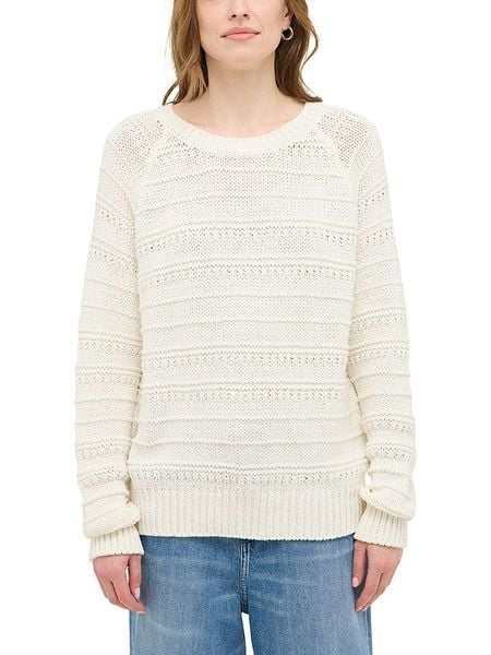 Mustang Sweter w kolorze kremowym rozmiar: L. Brązowe swetry klasyczne damskie Mustang, l, ze splotem, bez kołnierzyka. Za 209.33 zł.