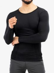 Bluza termoaktywna męska Brubeck Comfort Wool LS. Czarne bluzy bez kaptura męskie Brubeck, l, z elastanu. Za 175.99 zł.
