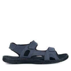 Sandały Lasocki. Niebieskie sandały męskie Lasocki, bez zapięcia. Za 159.99 zł.