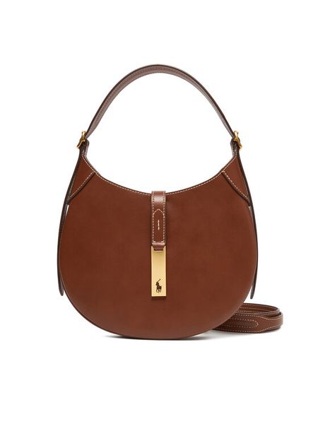 Polo Ralph Lauren Torebka 428944017009 Brązowy. Brązowe listonoszki damskie Polo Ralph Lauren, bez wzorów, ze skóry, bez dodatków. Za 1,739.00 zł.