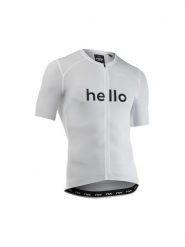 Koszulka rowerowa NORTHWAVE Blade Hello Goodbye Jersey S/s biała. Białe t-shirty sportowe męskie Northwave, l, z jersey, bez ramiączek, na fitness i siłownię. Za 350.00 zł.