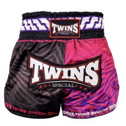 Szorty do boksu tajskiego Twins Special TTBL. Czarne szorty damskie TWINS, bez wzorów, z materiału, retro. Za 387.50 zł.