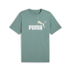 Puma Koszulka Ess 2 Color No.1 Logo 68470830. Zielone t-shirty sportowe męskie Puma, s, z bawełny, bez ramiączek. Za 92.00 zł.