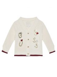 Guess Kardigan A5BR00 Z3OC0 Beżowy Regular Fit. Brązowe swetry dziewczęce Guess, z aplikacjami, z syntetyku, bez kołnierzyka. Za 139.99 zł.