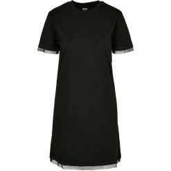 Koszulka damska Urban Classic boxy lace hem dre. Czarne t-shirty damskie Urban Classics, s, bez wzorów, z jersey, bez kołnierzyka. Za 84.65 zł.