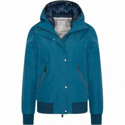 Damska kurtka puchowa HV Polo Novia. Niebieskie kurtki damskie HV POLO, bez wzorów, z puchu, bez kaptura. Za 714.00 zł.