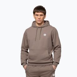 Bluza męska Pitbull Nugget Small Logo Hooded. Brązowe bluzy z kapturem męskie PITBULL, m, z bawełny. Za 229.99 zł.