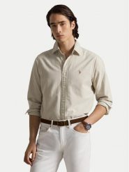 Polo Ralph Lauren Koszula 710792161019 Beżowy jasny Slim Fit. Brązowe koszule męskie Polo Ralph Lauren, l, bez wzorów, z bawełny, bez kołnierzyka, bez ramiączek. Za 689.99 zł.