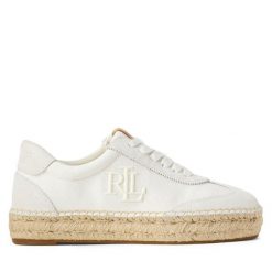 Espadryle LAUREN RALPH LAUREN. Białe espadryle damskie Lauren Ralph Lauren, bez wzorów, bez obcasa. Za 719.99 zł.