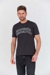 AERONAUTICA MILITARE Grafitowy t-shirt M.C. Szare t-shirty męskie AERONAUTICA MILITARE, l, bez wzorów, bez kołnierzyka. W wyprzedaży za 179.99 zł.