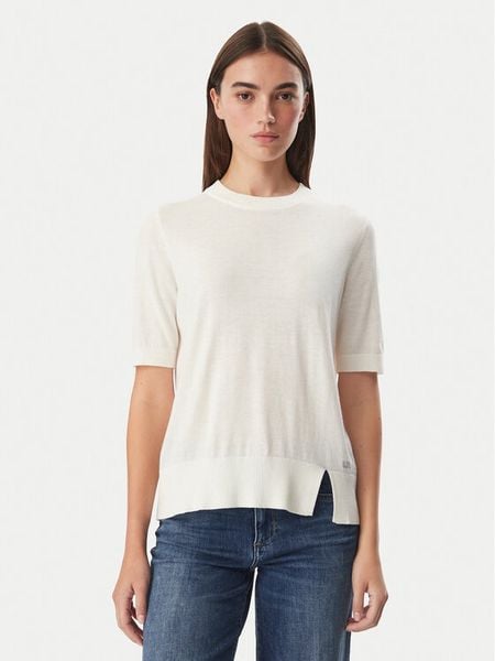 Liu Jo Bluzka WF6419 MA16R Kremowy Regular Fit. Białe bluzki damskie Liu Jo, xs, bez wzorów, z wełny, bez ramiączek. Za 389.99 zł.