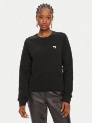 KARL LAGERFELD Bluza Ikonik 2.0 245W1810 Czarny Regular Fit. Czarne bluzy bez kaptura damskie Karl Lagerfeld, xs, z bawełny. Za 699.99 zł.