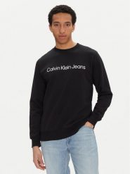 Calvin Klein Jeans Bluza J30J322549 Czarny Regular Fit. Czarne bluzy bez kaptura męskie Calvin Klein Jeans, l, z bawełny. Za 279.99 zł.