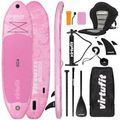 Deska SUP Cruiser 305 - Różowa - Z siedziskiem kajakowym, akcesoriami i torbą tr. Czerwone torebki klasyczne damskie VIRTUFIT, bez wzorów, bez dodatków. W wyprzedaży za 1,271.00 zł.