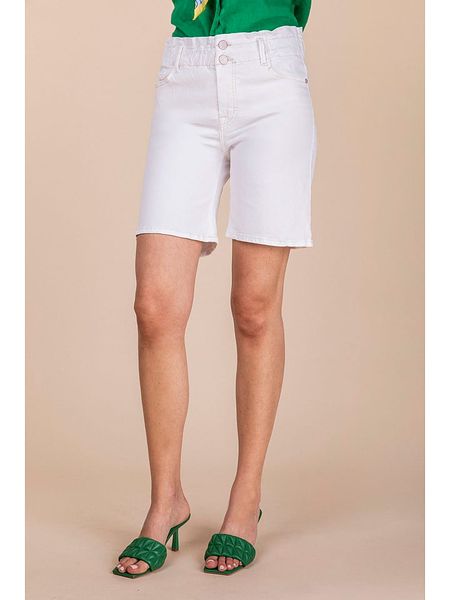 Blue Fire Szorty dżinsowe "Julie" w kolorze białym rozmiar: W31. Białe szorty damskie Blue Fire, bez wzorów, klasyczne, z podwyższonym stanem. Za 87.19 zł.
