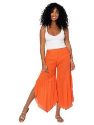 Aller Simplement Spodnie w kolorze pomarańczowym rozmiar: 34/36. Pomarańczowe spodnie materiałowe damskie Aller Simplement, bez wzorów, z bawełny. Za 78.99 zł.