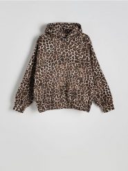 Bluza w zwierzęcy wzór - wielobarwny. Bluzy bez kaptura damskie Reserved, l, z bawełny. W wyprzedaży za 79.99 zł.