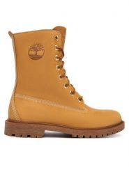 Timberland Trzewiki 8 Inch Lace Up TB0A43MXEN11 Pomarańczowy. Brązowe botki damskie Timberland, ze skóry, bez obcasa, na płaskiej podeszwie, bez zapięcia. Za 899.99 zł.