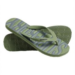 Sandały Superdry Vintage Wegańskie Zielone. Zielone sandały męskie Superdry., z gumy, bez zapięcia. Za 159.00 zł.
