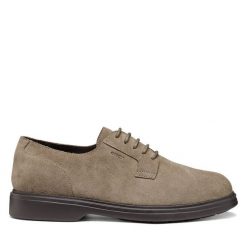 Półbuty Geox. Brązowe półbuty męskie Geox, bez zapięcia. Za 449.99 zł.