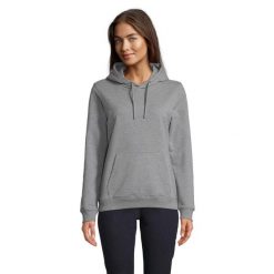Bluza damska z kapturem Sol's Nicholas. Szare bluzy z kapturem damskie SOL'S, s, z bawełny. Za 233.10 zł.