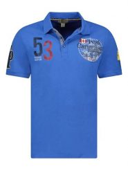Canadian Peak Koszulka polo "Kelaneak" w kolorze niebieskim rozmiar: M. Niebieskie koszulki polo męskie Canadian Peak, m, bez wzorów, z bawełny, bez ramiączek. Za 86.99 zł.