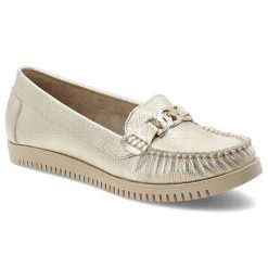 Złote Mokasyny Armodo Eleganckie Obuwie Damskie. Żółte mokasyny damskie Armodo, ze skóry. Za 339.00 zł.