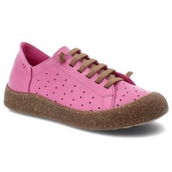Półbuty damskie Revini, ze skóry naturalnej licowej ażurowa cholewka sznurowanie wygodna podeszwa casual, różowe, 1301-1. Czerwone półbuty damskie Ravini, w ażurowe wzory, ze skóry, casualowe, bez obcasa. Za 309.00 zł.