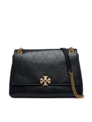 Tory Burch Torebka Charlie 185828 Czarny. Czarne torebki klasyczne damskie Tory Burch, bez wzorów, ze skóry, bez dodatków. Za 3,029.00 zł.