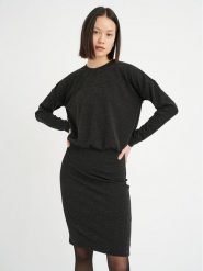 InWear Sukienka codzienna Olla 30107782 Czarny Regular Fit. Czarne sukienki damskie InWear, na co dzień, xxs, bez wzorów, z syntetyku, bez kołnierzyka, bez ramiączek, proste. Za 449.99 zł.