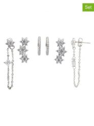 U.S. Polo Assn. Kolczyki (3 pary) z kryształami rozmiar: onesize. Szare kolczyki damskie U.S. Polo Assn., z kryształem, metalowe. Za 82.99 zł.