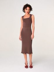 Rodier Spódnica w kolorze brązowym rozmiar: M. Brązowe spódniczki damskie Rodier, m, bez wzorów, midi, proste. Za 339.99 zł.