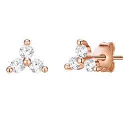 Glanzstücke München Srebrne kolczyki sztyfty srebro wysokiej próby Cyrkonia żółte złoto Kolczyki 1 ct Damski. Szare kolczyki damskie Glanzstücke München, z cyrkonią, pozłacane, na sztyftcie. Za 159.99 zł.