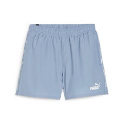 Spodenki męskie Puma ESS+ TAPE WOVEN niebieskie r L. Niebieskie szorty męskie Puma, z aplikacjami, z materiału, sportowe. Za 102.90 zł.