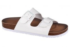 Klapki damskie Skechers Granolagloss Floss. Białe klapki damskie Skechers, bez wzorów, z materiału, bez obcasa. Za 283.55 zł.