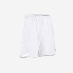 SPODENKI do piłki nożnej halowej damskie. Białe szorty damskie IMVISO, bez wzorów, z materiału, biznesowe. Za 24.99 zł.