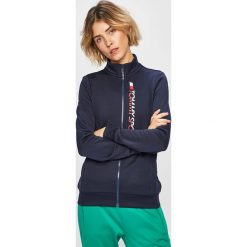 Tommy Sport - Bluza. Niebieskie bluzy bez kaptura damskie Tommy Sport, l, bez wzorów, z materiału, bez ramiączek, bez kaptura. W wyprzedaży za 289.90 zł.