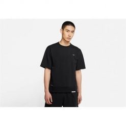 Koszulka sportowa męska Nike Dri-fit Cutoff. Czarne t-shirty sportowe męskie Nike, l, z bawełny, bez ramiączek, dri-fit (nike). Za 248.00 zł.