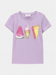 Coccodrillo T-Shirt WC4143217VGA Fioletowy Regular Fit. Fioletowe koszulki dziewczęce COCCODRILLO, bez wzorów, z bawełny, bez ramiączek. Za 29.99 zł.