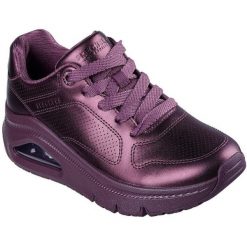 Buty sportowe damskie Skechers Uno Icon Lustrous Air. Fioletowe obuwie treningowe damskie Skechers, na fitness i siłownię. Za 490.00 zł.