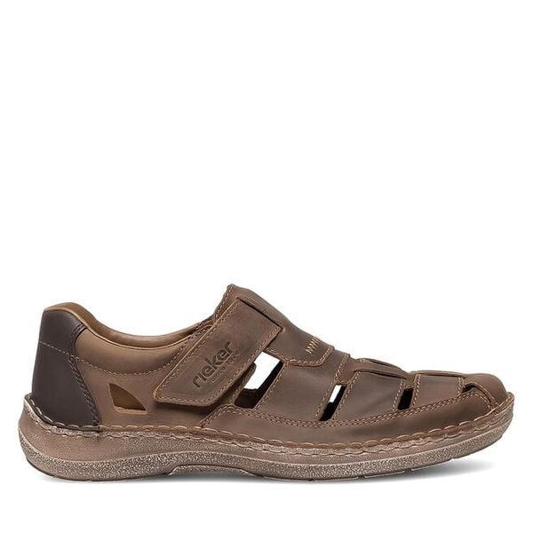 Półbuty Rieker. Brązowe półbuty męskie Rieker, bez zapięcia. Za 379.99 zł.