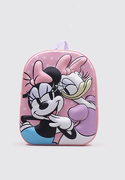 Plecak szkolny Różowy. Czerwone plecaki damskie MINI MOUSE, bez wzorów, z materiału, biznesowe. Za 69.10 zł.
