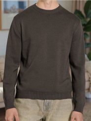 Sweter z długim rękawem - zielony. Zielone swetry męskie Sinsay, l, bez wzorów, bez kołnierzyka. Za 39.99 zł.