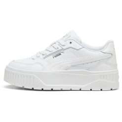 Buty sportowe damskie Puma Karmen II. Białe buty sportowe na co dzień damskie Puma, bez wzorów, z materiału, trekkingowe. Za 490.00 zł.