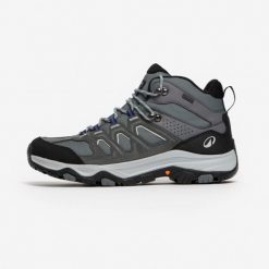 Buty turystyczne męskie Quechua MH500 wodoodporne. Szare buty trekkingowe męskie QUECHUA, z kauczuku, przed kolano, bez zapięcia, outdoorowe. Za 339.99 zł.