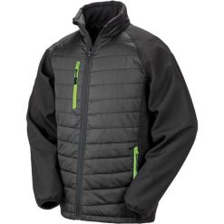Kurtka Result Softshell Rembourrée Black Compass. Czarne kurtki męskie RESULT, m, bez wzorów, z puchu, bez kaptura. Za 233.00 zł.