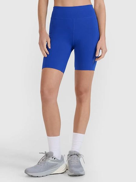 4F Szorty funkcyjne w kolorze niebieskim rozmiar: M. Niebieskie spodenki sportowe damskie 4f, m, z materiału, na fitness i siłownię. Za 92.21 zł.