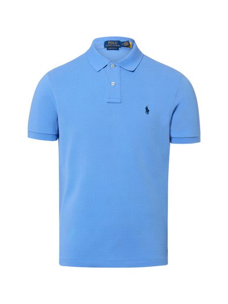 Polo Ralph Lauren koszulka polo - Custom Slim Fit Mężczyźni Bawełna niebieski, XXL. Niebieskie koszulki polo męskie Polo Ralph Lauren, na lato, m, bez wzorów, z bawełny, bez ramiączek. Za 429.95 zł.