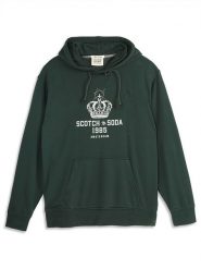 Scotch & Soda Bluza w kolorze ciemnozielonym rozmiar: M. Zielone bluzy z kapturem męskie Scotch & Soda, m. Za 127.35 zł.