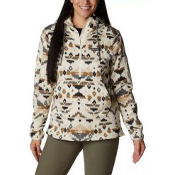 Sweter polo damski Columbia Weather. Brązowe swetry klasyczne damskie Columbia, na zimę, xs, bez kołnierzyka. W wyprzedaży za 399.00 zł.